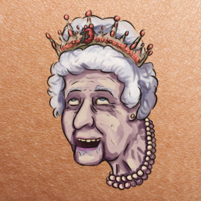 A Respectful Tattoo of the Queen