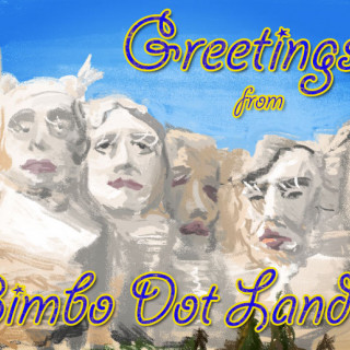 Greetings From Bimbo Dot Land ~ art by Spooks