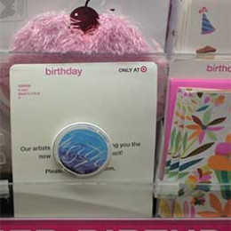 on a target birthday card rack