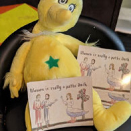 Paths duck postcard magnets with a star bellied sneetch doll